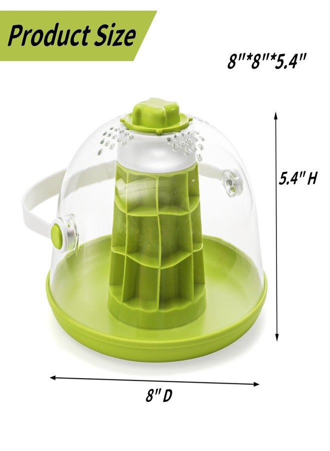 ELFULLY Snail Terrariums Breeding Box, Plastic Round Snail Habitat, Clear Feeding Box with Air Vents & Removable Base, Small Insect Feeding Bin for Beetles Spiders Ladybugs, Starter Terrarium Kit - Image 2